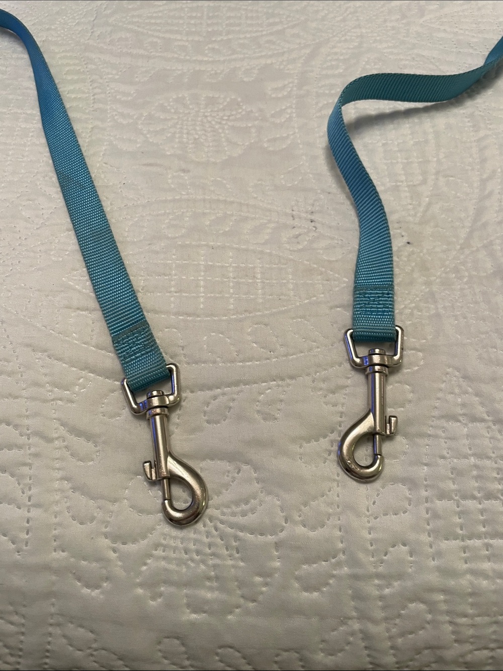 Blue Nylon Double Leash Splitter for Walking Two Dogs at One Time Like New - Picture 2 of 8
